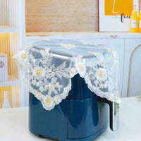 Korean Style Lace Embroidered Dust Cover for Air Fryer Tea Tray Rice Cooker Blender