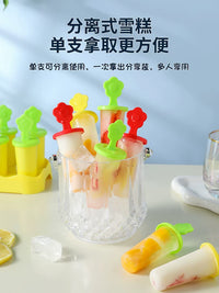 Ice Cream Mold with Lid Household DIY Popsicle Ice Pop Maker Ice Cube Tray Frozen Ice Cream Tool