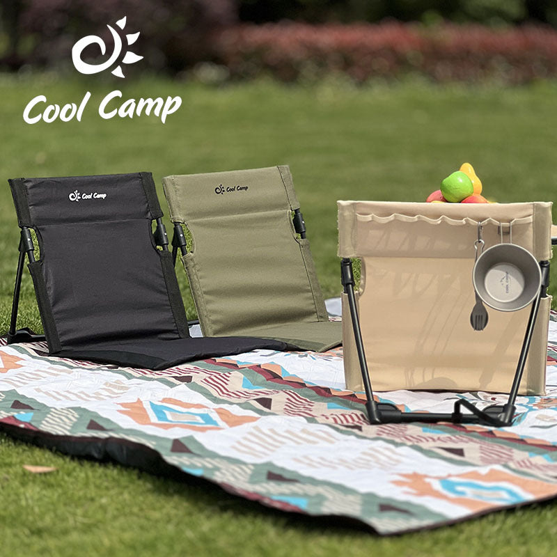 COOLCAMP Outdoor Folding Beach Chair with Backrest, Aluminum Alloy Portable Picnic Lawn Chair