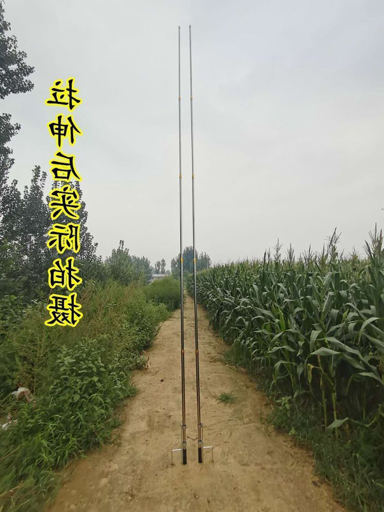 Adjustable Telescopic Tent Pole Set with Ground Insert for Awning and Canopy Support
