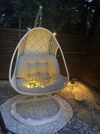 Quality Single Rattan Wicker Swing Chair for Balcony Indoor Outdoor Patio Leisure Rocking Basket