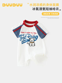 DUUDUU Baby Boy Cooling Short Sleeve Bodysuit Newborn Class A Romper Summer Thin Jumpsuit