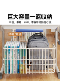 Under-Desk Storage Basket for Students, No-Drill Hanging Organizer for Books, Stationery, and Backpacks