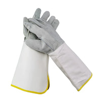 Welding Protective Gloves, Heat Resistant Cowhide, Long Seamless, Wear-Resistant for Welders