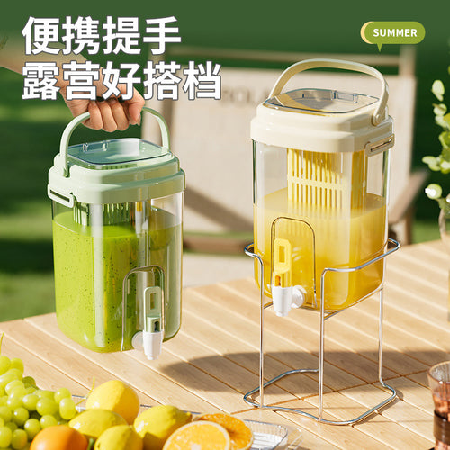 Luxury Heat-Resistant Cold Water Pitcher with Faucet for Refrigerator, Fruit Tea, and Beverages