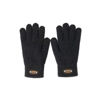 Men's Touchscreen Winter Cycling Gloves Double-Layer Thickened Fleece Lined Warm Knit Gloves