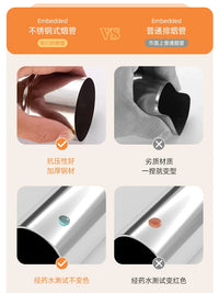 Stainless Steel Chimney Pipe Kit for Wood Stoves and Heaters, Exhaust Flue with Elbows