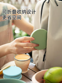 Collapsible Silicone Travel Cup - Portable Folding Mug for Coffee, Tea, and Mouthwash