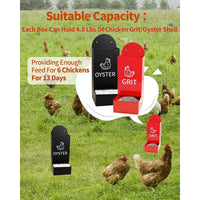 Hanging Metal Poultry Feeder for Chickens, Anti-Scatter & Splash-Proof, for Oyster Shells & Grit