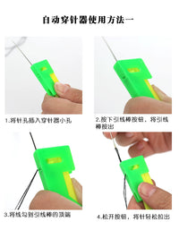 Automatic Needle Threader Set for Sewing Machines and Hand Sewing