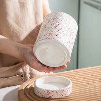 Ceramic Chopstick Holder with Drainage Tray for Kitchen Utensil Storage