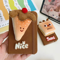 Creative Burger Food Pendant Notebook Set for Girls, Mini Portable Journal Diary