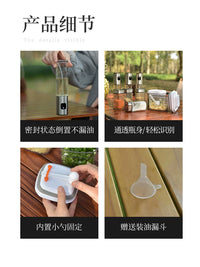 LTHW Portable Camping Spice Bottle Set with Carry Bag for Outdoor Picnic