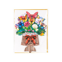 3D Pop-Up Mother's Day Greeting Card with Lace Butterfly Design
