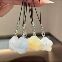 Cute Star Plush Keychain & Phone Lanyard Charm for Bags and Keys