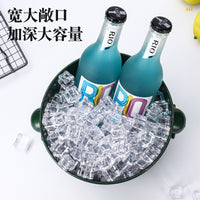Stainless Steel Double-Layer Insulated Ice Bucket with Handle for Bar KTV Commercial Use
