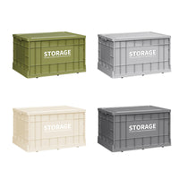 Industrial Style Collapsible Storage Bin with Wheels for Outdoor Camping and Home Organization