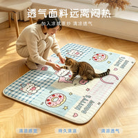 Pet Cooling Mat for Cats and Dogs - Summer Ice Silk Pad, Non-Slip, Chew-Resistant, Waterproof, Easy to Clean