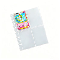 A5 6-Hole 4-Pocket Clear Pages for Collectible Cards & Photos