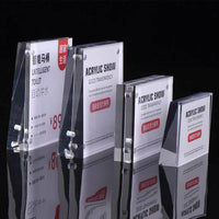 Acrylic Magnetic Slanted Price Tag Holder Display Stand