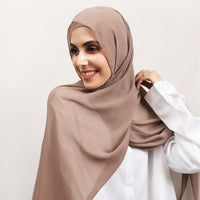 Chiffon Instant Hijab with Matching Elastic Underscarf and Magnetic Clasp