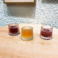 Nordic Style Glass Tumbler for Whiskey, Cocktails, Beer, and Cold Drinks