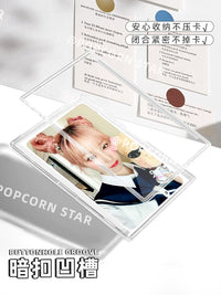 Popcorn Shell Card Brick Korean Entertainment Album Photocard Ins Style Transparent Resin Goo Card Polaroid Photo Storage