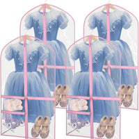 40-inch Garment Bag for Dance Costumes with Clear Zipper Pocket