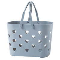 Heart-Shaped Hollow Plastic Shower Caddy Basket for Bathroom Storage