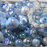 Qiankun Home 100g Mixed Acrylic Beads for DIY Phone Chains and Bag Chains