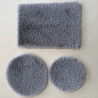 Dollhouse Miniature Plush Rugs for Sofa and Rocking Chair, Round and Square