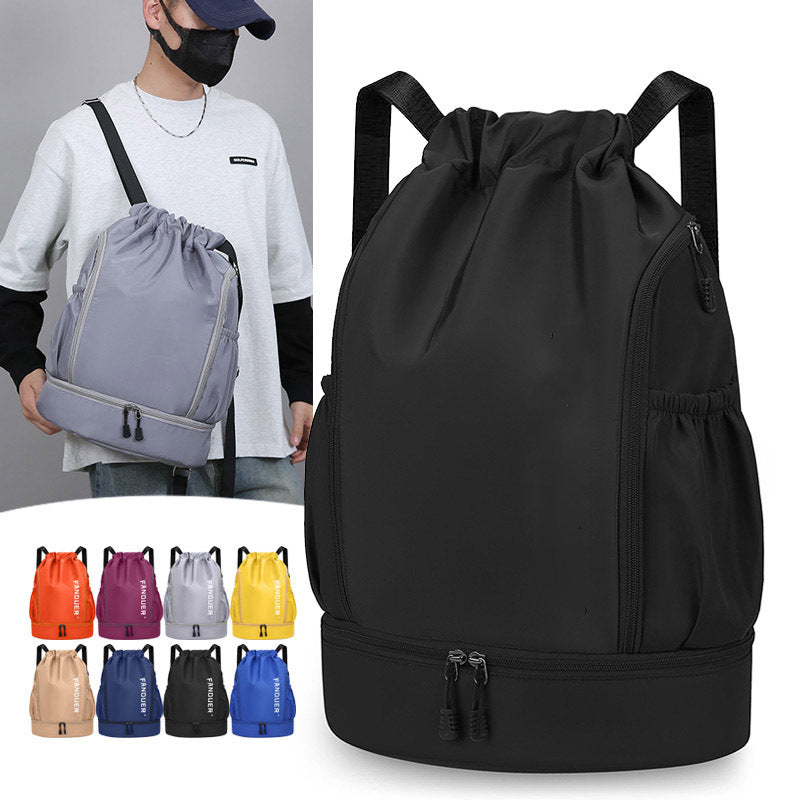 Large Capacity Drawstring Sports Bag for Football, Basketball, Dance, and Outdoor Activities