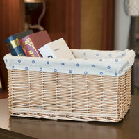 Handwoven Wicker Storage Basket with Lid for Home Organization