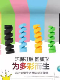 Silicone Spiral Cable Protector for Charging Cables - Anti-Break & Anti-Fray