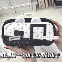 Star Pattern Pencil Pouch, Transparent Large Capacity Stationery Bag for Students
