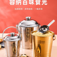 Stainless Steel Ice Bucket with Lid, Portable for Drinks, Bar, Cafe, and Outdoor Use