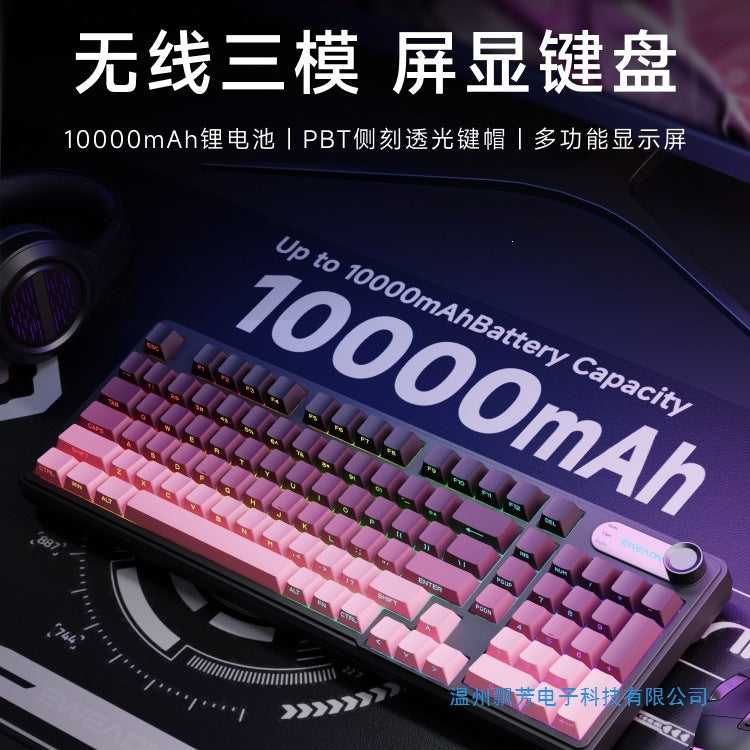 V102 Wireless Bluetooth Keyboard and Mouse Combo with Mechanical Feel, Silent Gaming, and Office Compatibility