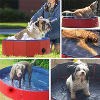 Foldable Pet Swimming Pool Portable Dog Bath Tub Outdoor Play & Cleaning
