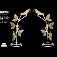 Luminous Butterfly Arch Wedding Backdrop Decoration Iron Art Festival Arch Stage Wedding Props