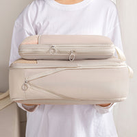 Compression Packing Cubes for Travel, Memory Fabric Luggage Organizer Bags