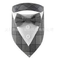 Classic Plaid Pet Bandana with Hook and Loop Closure for Dogs