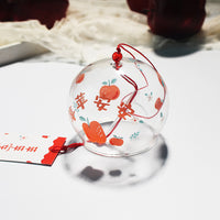 Handmade Japanese Style Glass Wind Chime with Fruit Design