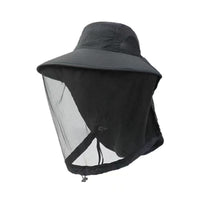 Outdoor Anti-Mosquito Fishing Hat with Neck Flap and Mesh Net for Men and Women