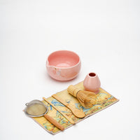 Japanese Matcha Tea Ceremony Set with Ceramic Bowl and Bamboo Whisk