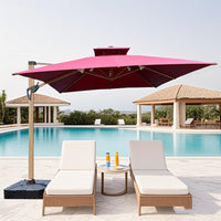 Outdoor Patio Umbrella with UV Protection and Waterproof Canopy for Garden Balcony
