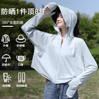 Women's Ice Silk Sun Protection Cape Jacket UV Protection Lightweight Breathable Cooling