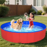 Foldable PVC Pet Swimming Pool for Dogs and Cats - Portable Bathing Tub and Sand Pit