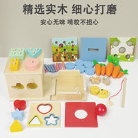 Aisheng 8-in-1 Baby Early Learning Toy Montessori Wooden Blocks Educational Game