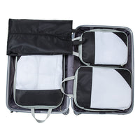 4-Piece Travel Compression Packing Cubes Set for Luggage Organization, Waterproof Clothes Storage Bags