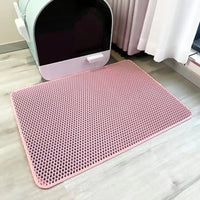 Double Layer EVA Cat Litter Mat, Traps Litter from Paws, Waterproof and Easy to Clean